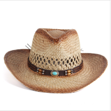 UNIQ Retro Men & Women's Straw Bohemian Cowboy Hat Band Summer Hat